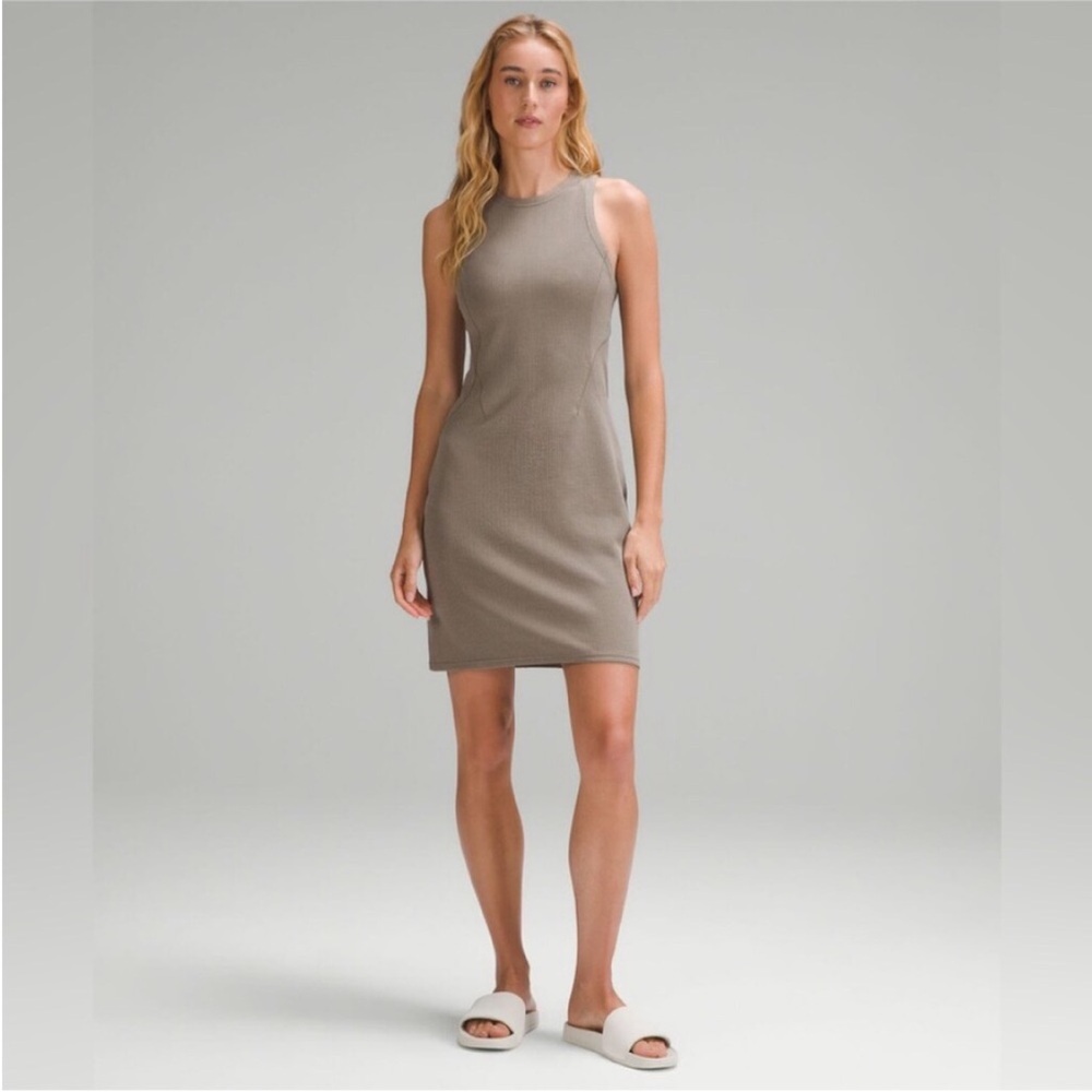 Lululemon ribbed softstreme slim fit tank dress size 12